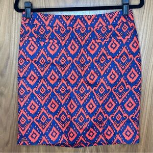 Hatley Navy and Red Pencil Skirt